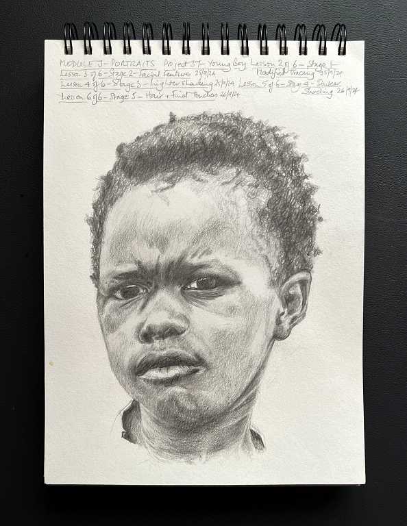 Read more about the article Online Art Course – Portrait of a Young Boy