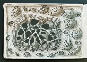 Read more about the article 3-D Holes – Another Drawing in my Rhodia Drawing Book