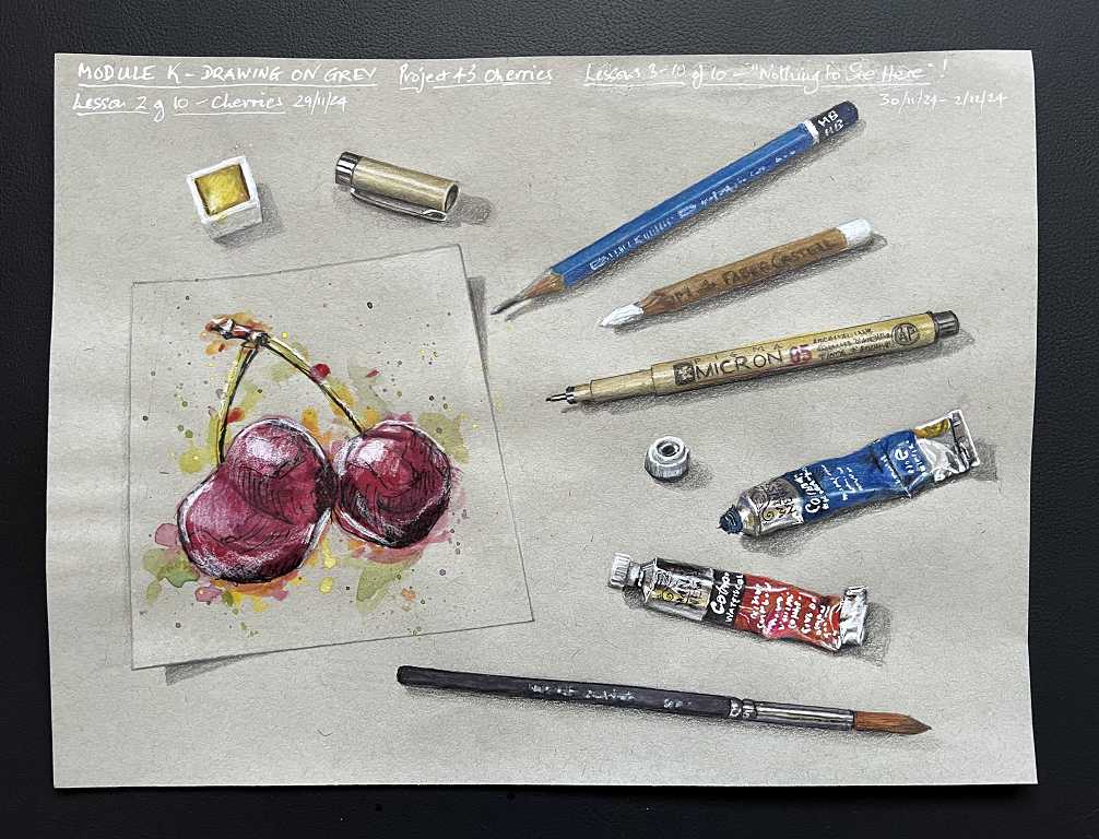 Read more about the article Online Art Course – The Final Project – Cherries… and More!