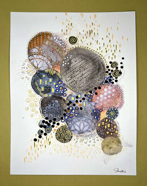 Read more about the article Another Abstract Mixed Media Piece Inspired by Denise Love