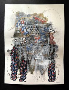 Read more about the article Abstract Mixed Media Piece Inspired by Denise Love