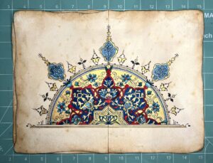 Read more about the article Islamic Art Album – Fourth and Fifth Pages – Centrefold Shamsa
