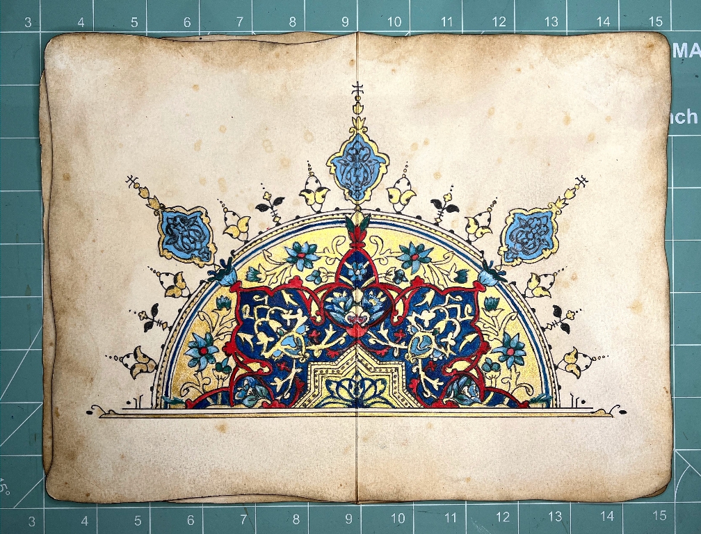 Read more about the article Islamic Art Album – Fourth and Fifth Pages – Centrefold Shamsa