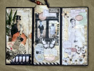 Read more about the article Double Tri-Fold Junk Mail Folio Part 4 – Decorating the First Folio