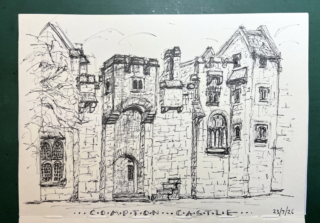 Read more about the article Sketching at Compton Castle Again