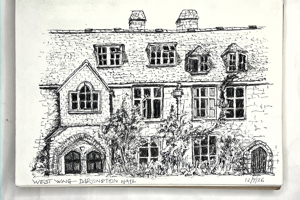 You are currently viewing Sketching in the Courtyard at Dartington